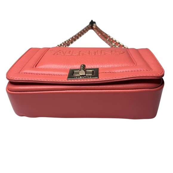 Mario Valentino Orange Leather Signature Embossed Shoulder Crossbody Bag - Picture 6 of 16